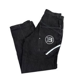 VINTAGE BOSS Jeans Men 31x32 Black Carpenter Baggy Loose Faded Skater USA Y2K